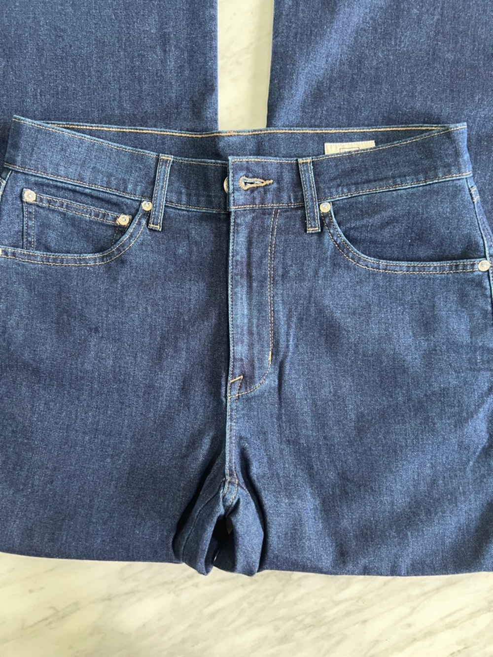 AYR Wide-Leg High-Rise Jeans in Deep Blue - Picture 14 of 14